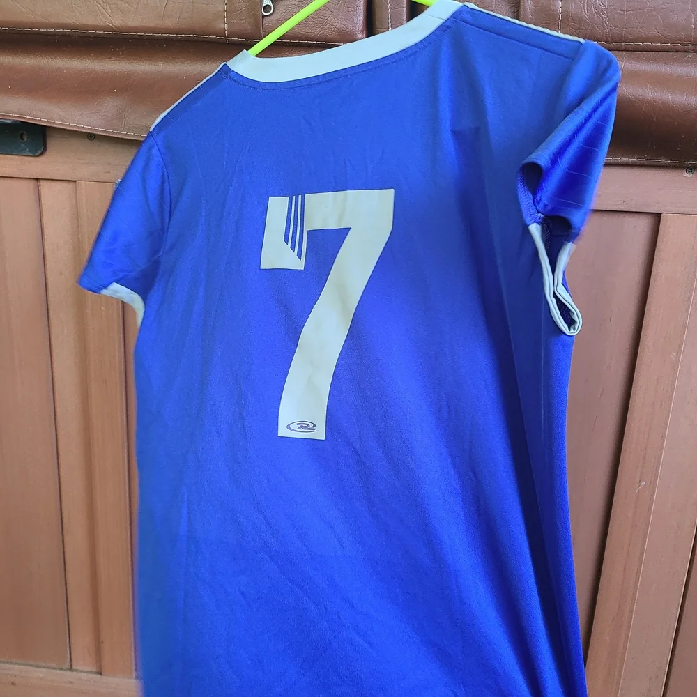 Adidas Blue Soccer Jersey with Crew‎ Neck and Short Sleeves